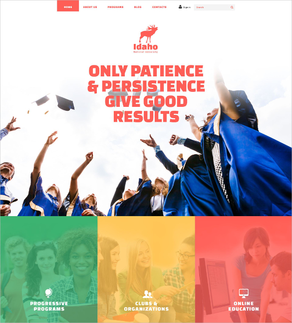 responsive student joomla template