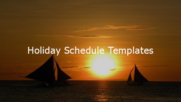 holiday schedule templates