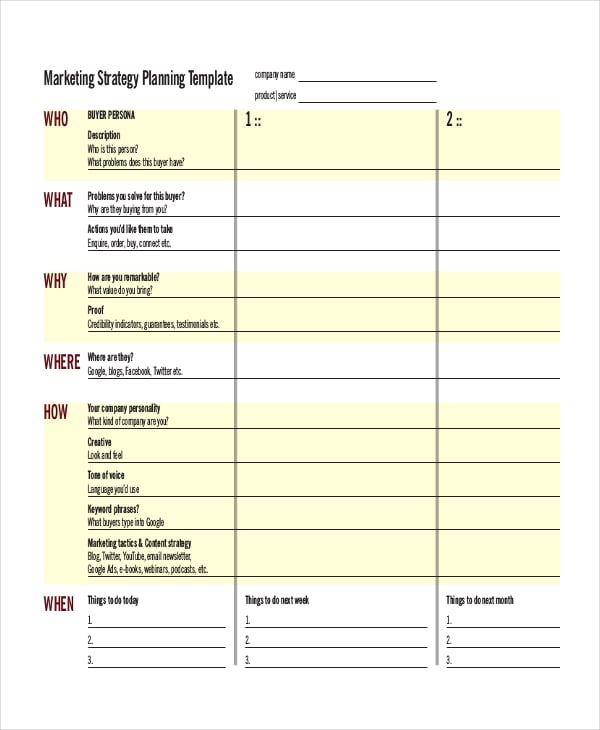 marketing strategy planning template1