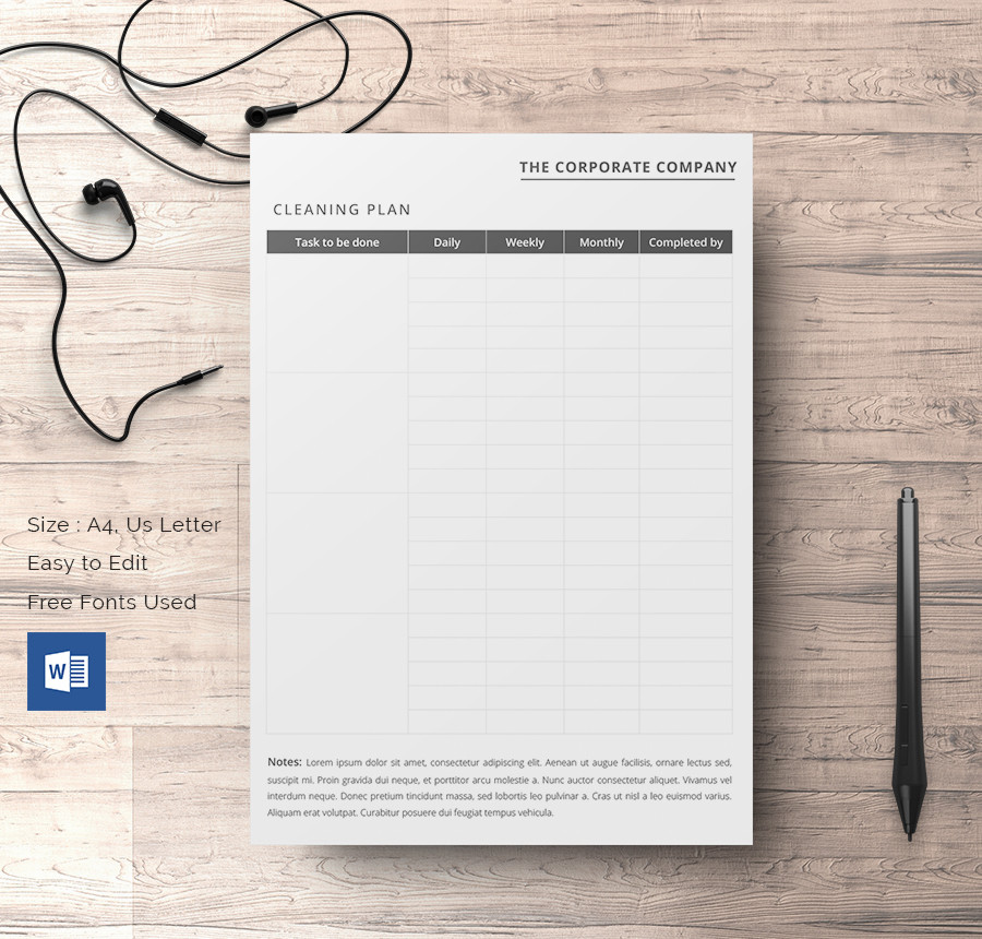 Cleaning Schedule Template 33+ Free Word, Excel, PDF Documents Download! Free & Premium