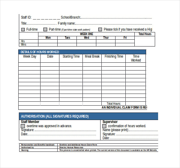 microsoft word 2010 overtime sheet template download