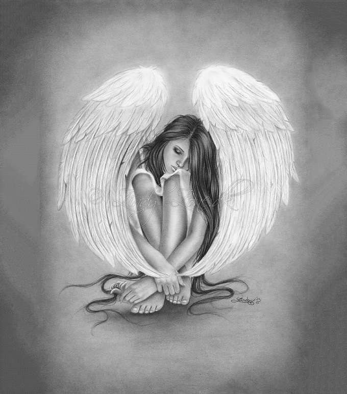 fallen angel pencil drawings