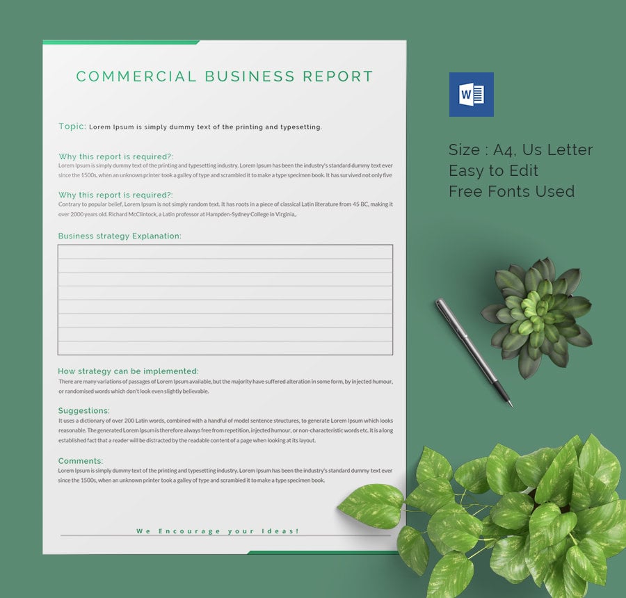 Business Report Template For Microsoft Word