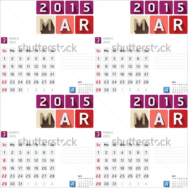 015 event calendar template