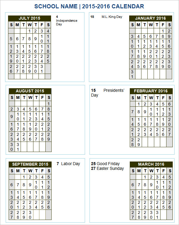 Dentrodabiblia 5 Year Calendar Template