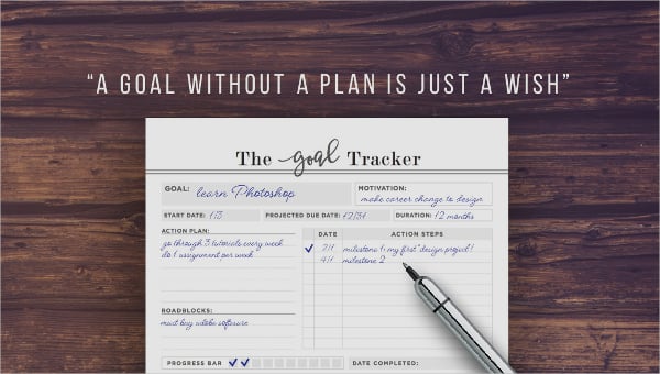 featured image goal tracking template