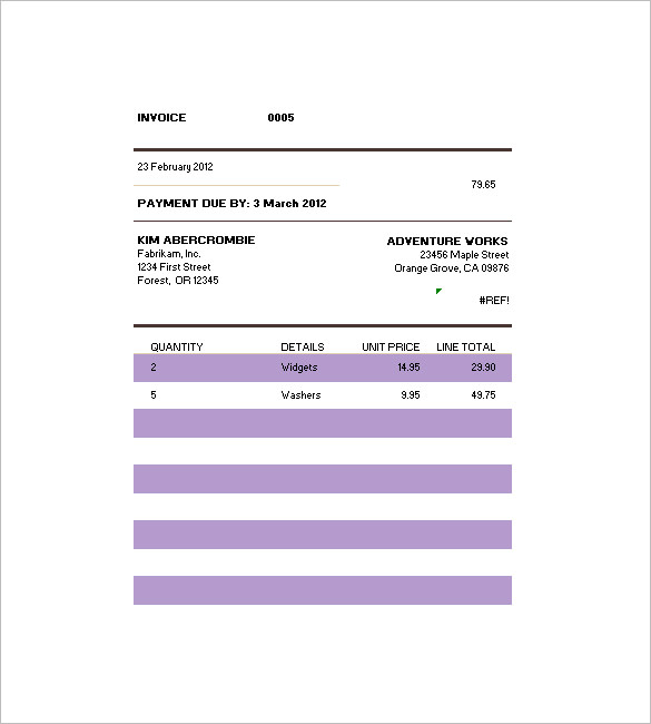 free download billing invoice template