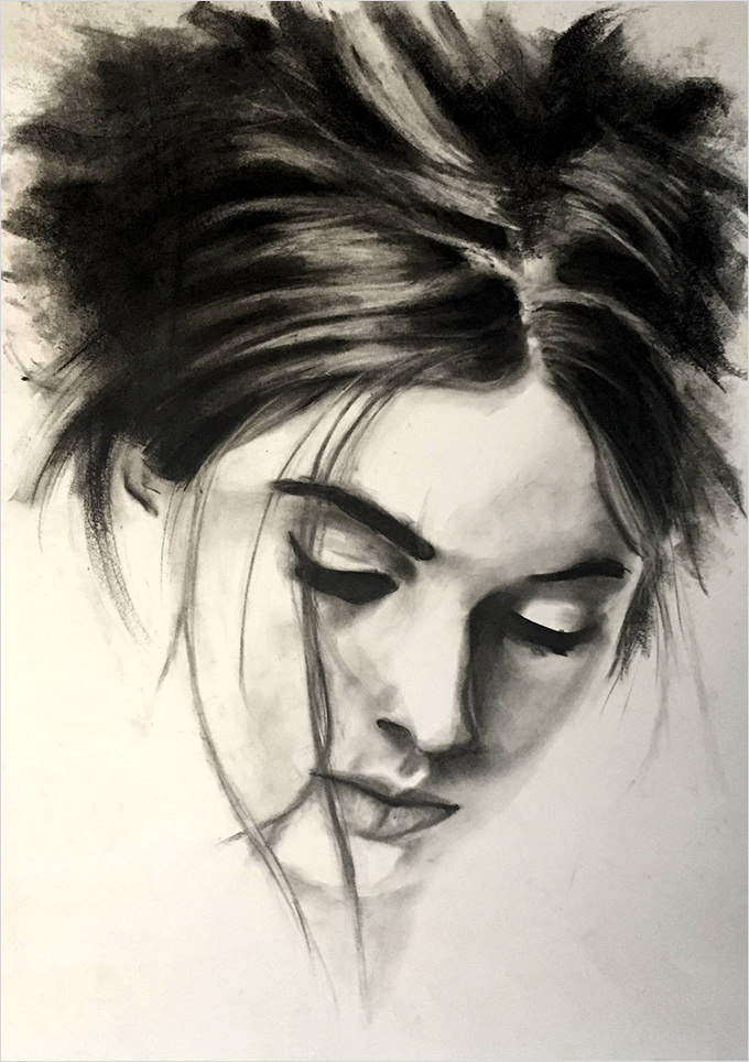 simple charcoal art