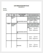 Client Communication Management Tracker Template