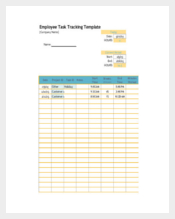 Employee Task Tracking Template Free PDF Format Download