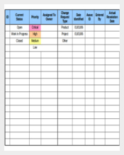 Change Log Order Tracking Free Excel Format Template Download