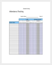 Excel Formart of Attendance Tracking Template Download