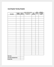 Asset Register Tracking Template