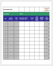 Contract Register Tracker Excel Format Template Download