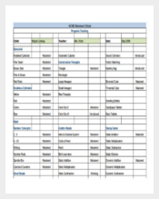 Excel Format of Progress Tracking Template