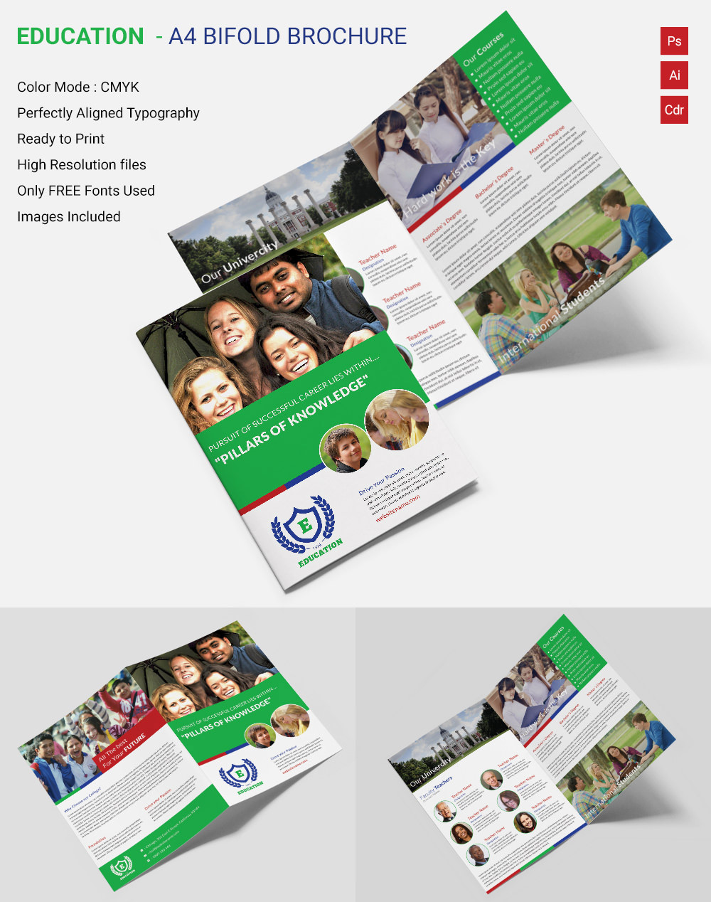 Single Page Brochure Templates Psd