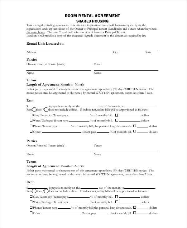 14 blank rental agreement free premium templates