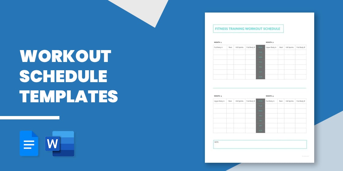 workout schedule templates