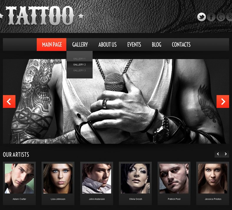 12+ Tattoo Artists WordPress Themes & Templates Free & Premium Templates