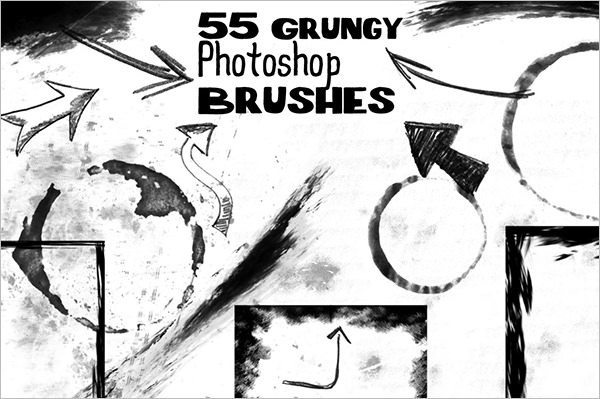 grunge photoshop brushes bundle