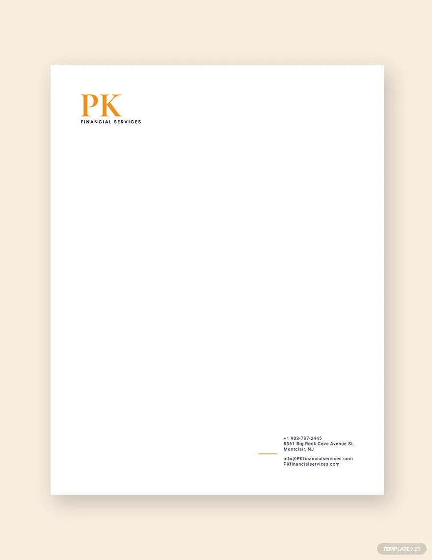 accounting letterhead template