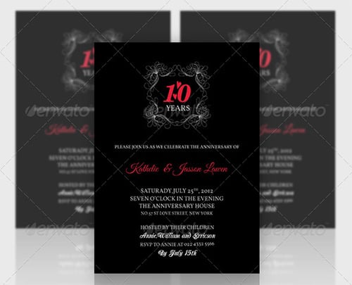 anniversary invitation best template