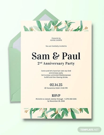 13+ Wedding Anniversary Invitation Design Templates - PSD, AI