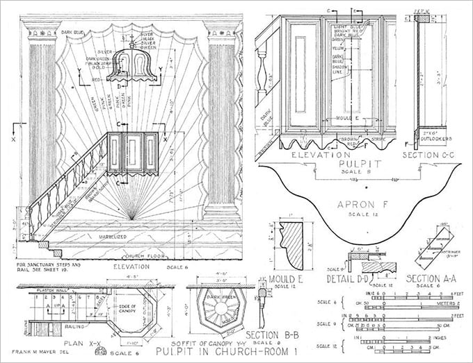 architectural elevation drawing