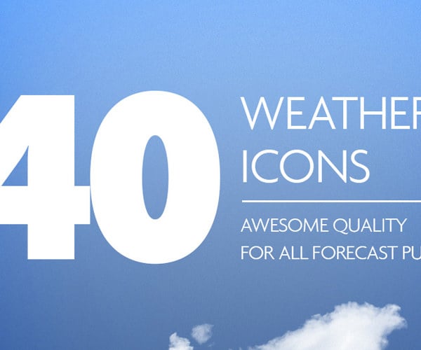 awesome 40 weather icon set