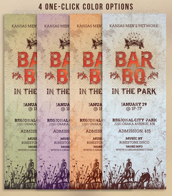 barbeque raffle flyer template