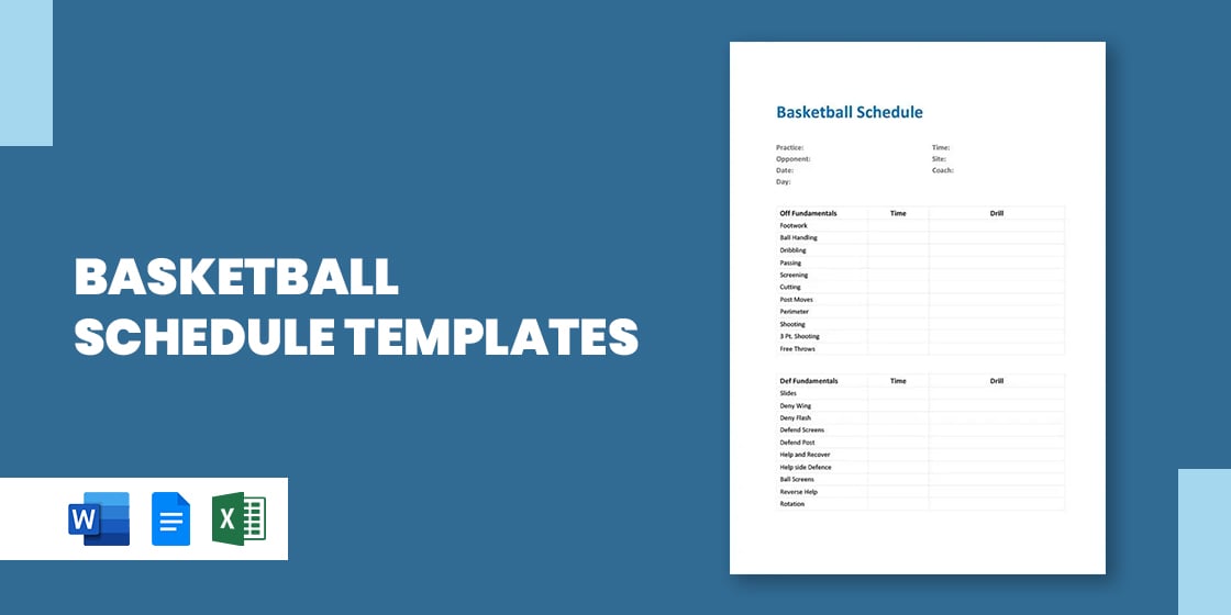 14+ Basketball Schedule Templates & Samples DOC, PDF