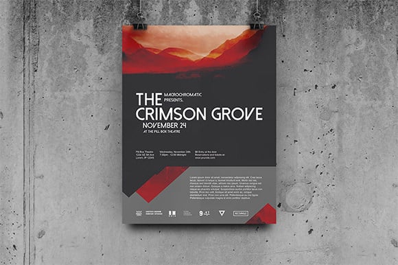 best crimson concert flyer template