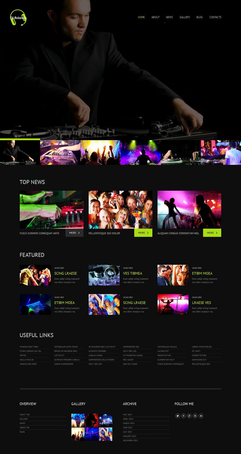 20+ Best DJ WordPress site Templates & Themes Free & Premium Templates