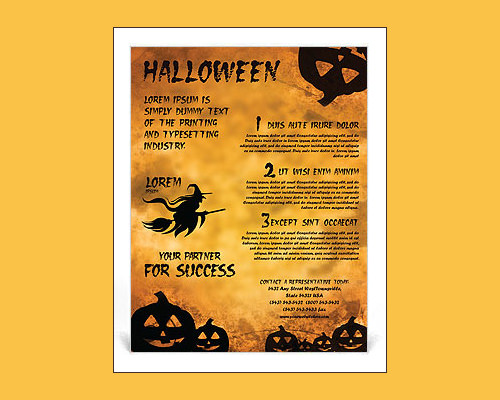 Best Halloween Word Flyer Template