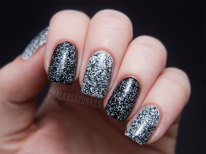 black and white nail design picture