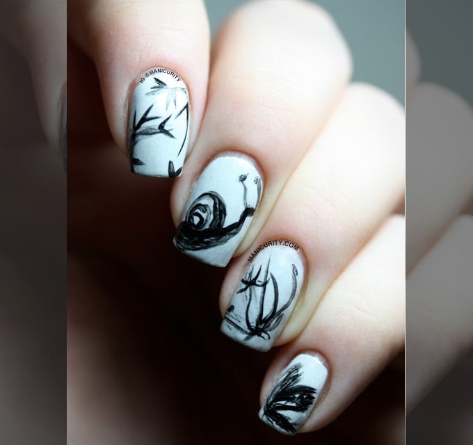 black and white nail ideas