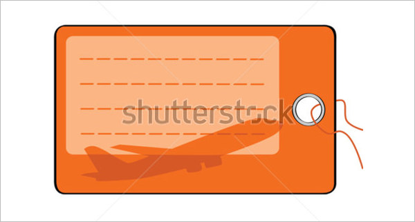 blank airplane luggage tag