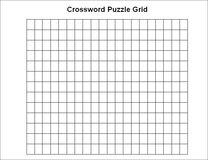 Printable Blank Crossword Puzzle Template Printable Templates