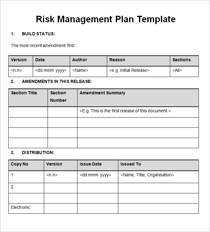 Risk Management Plan Templates 16 Free Word Excel And PDF