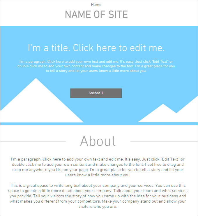 blank website design template free1