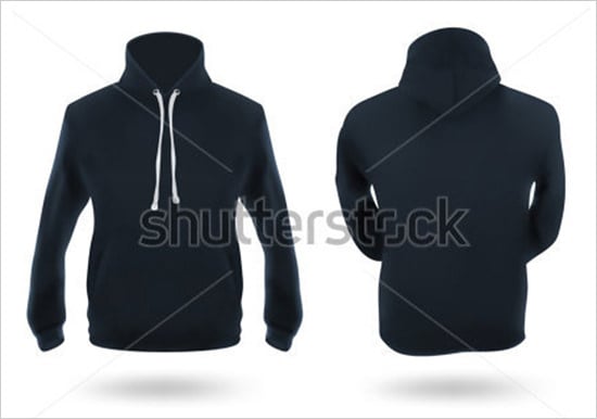 blue colour hoodie template vector illustration