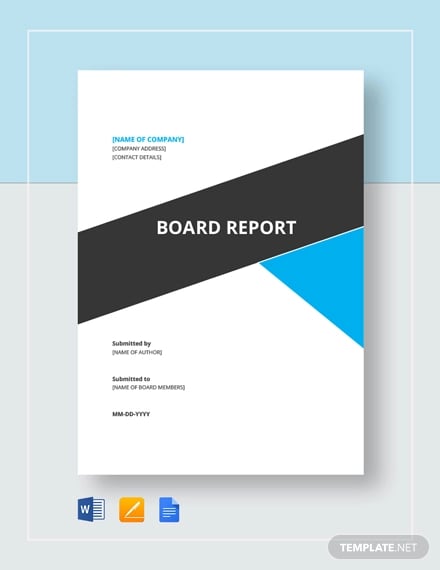 Free 24 Board Report Templates In Pdf Ms Word Apple Pages Google Docs Free Premium Templates