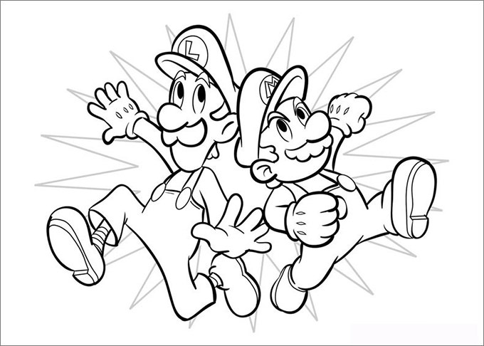 Super Mario Coloring Pages