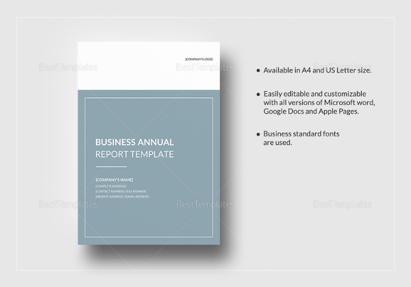 business annual report template