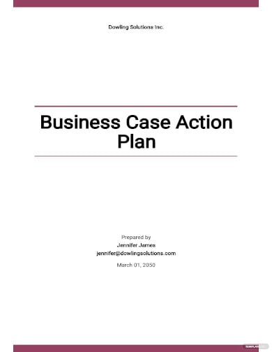 business case action plan template