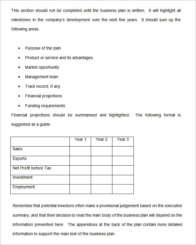 Business Development Plan 8+ Word Documents Download