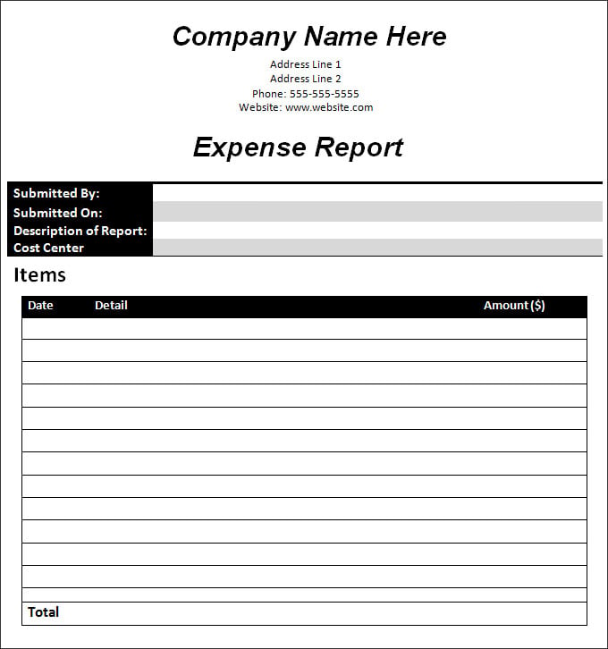 business report template