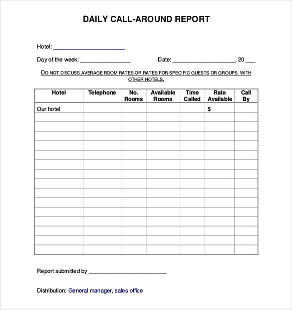 64+ Daily Report Templates - PDF, Docs, Excel  Free 