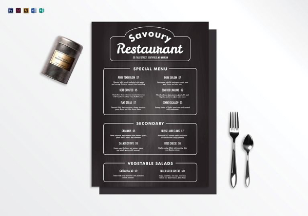 chalkboard restaurant menu