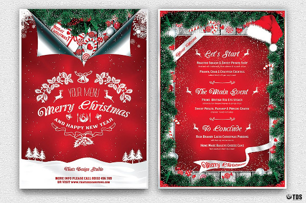 Christmas Menu Template Menu Templates Free Word Templates